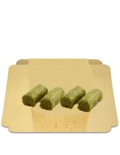 HappyKuchen.de 4 Rouleaux deluxe pistache sans sucre vegan, bio et sans gluten à indice glycémique bas Adapté diabétiques et coé