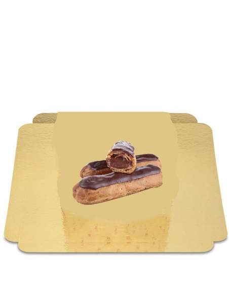 HappyKuchen.de 3 Schokoladen- oder Kaffee-Eclairs ohne Zucker, vegan, bio und glutenfrei mit niedrigem glykämischen Index - 55