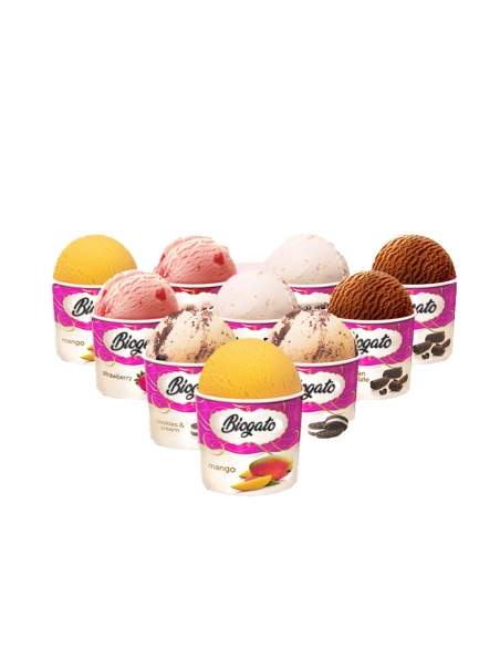 HappyKuchen.de Veganes zuckerfreies, biologisches und glutenfreies Eis mit niedrigem glykämischen Index 250g Geeignet für Diabet