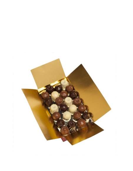 HappyKuchen.de Schachtel mit zuckerfreier, veganer, biologischer und glutenfreier Schokolade mit niedrigem glykämischen Index Ge