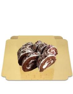 HappyKuchen.de Vegane Sahnerolle, niedriger GI zuckerfrei, bio, niedriger GI und glutenfrei 25cm Geeignet für Diabetiker und Co