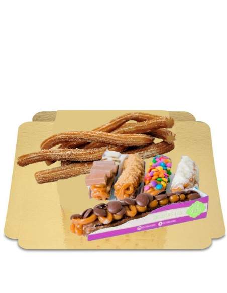 HappyKuchen.de 10 anpassbare Churros mit veganen Süßigkeiten, Bio mit niedrigem GI zuckerfrei und glutenfrei geeignet für Diabet