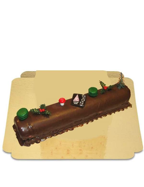 HappyKuchen.de Veganer, biologischer, zuckerfreier und glutenfreier Weihnachtsstamm 20cm für Zöliakie geeignet - 36
