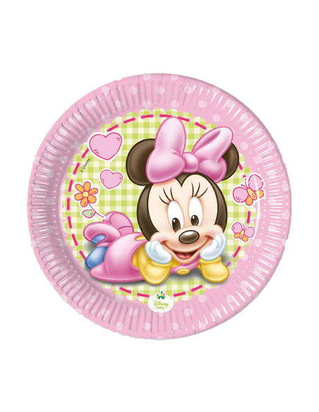 HappyKuchen.de Pack Geburtstagsdekoration 1 Jahr Mädchen Baby Minnie Disney - 2