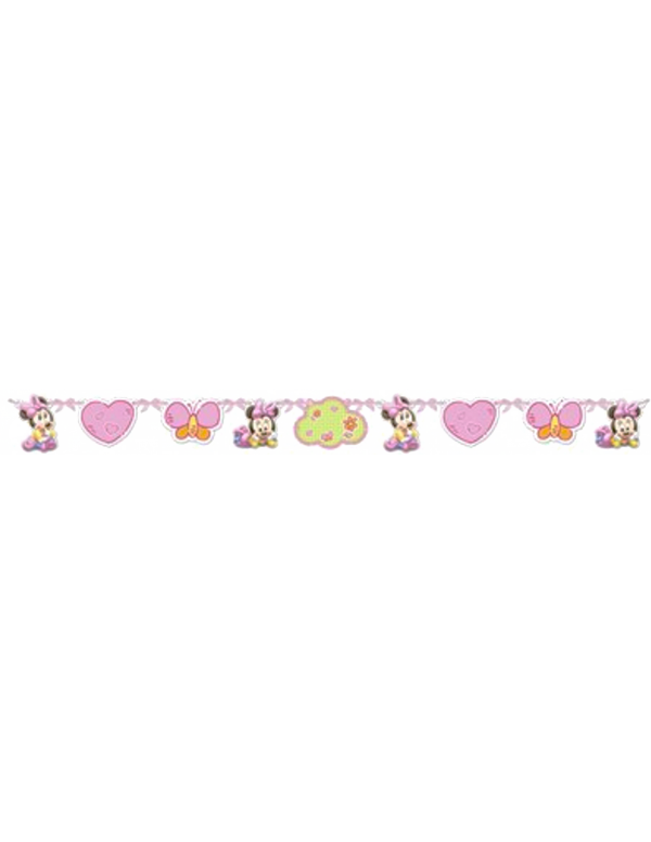 HappyKuchen.de Pack Geburtstagsdekoration 1 Jahr Mädchen Baby Minnie Disney - 5