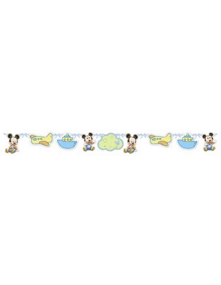 HappyKuchen.de Pack Geburtstagsdekoration 1 Jahr altes Baby Junge Mickey Disney - 4