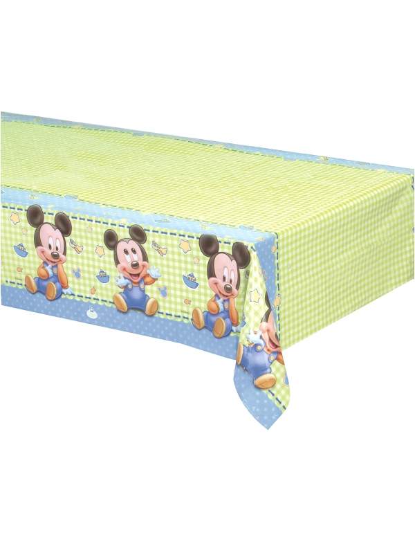 HappyKuchen.de Pack décoration d'anniversaire 1 an garçon bébé Mickey Disney - 5