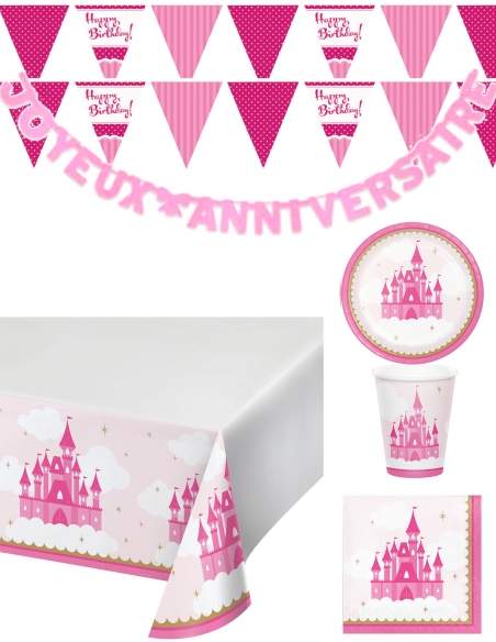 HappyKuchen.de Pack décoration d'anniversaire Blanche Neige princesses Disney - 1