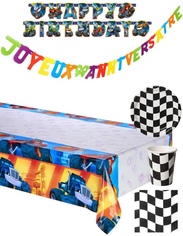 HappyKuchen.de Pack décoration d'anniversaire Blaze et les monster machines - 1