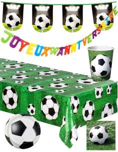 HappyKuchen.de Pack décoration d'anniversaire football - 1