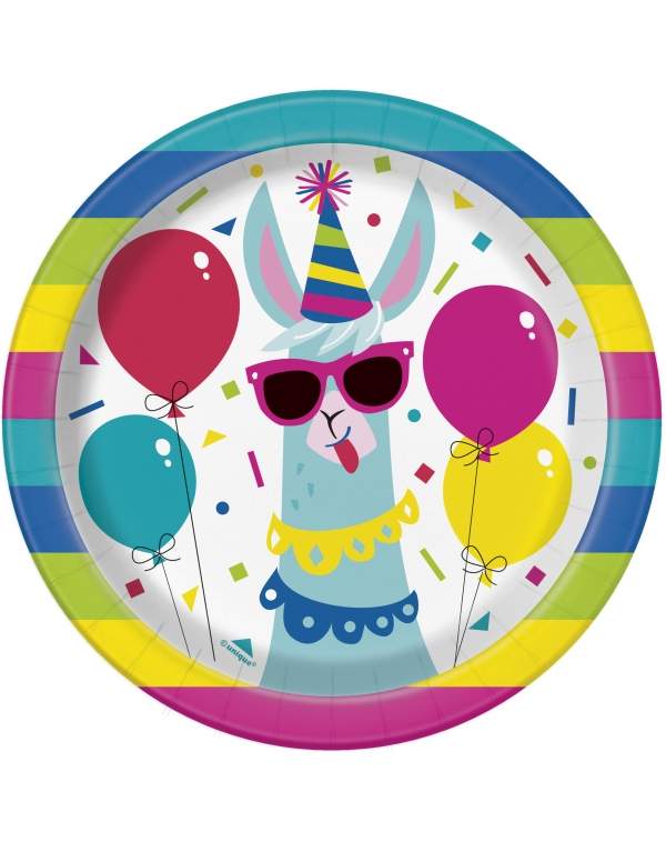 HappyKuchen.de Pack décoration d'anniversaire Lama cool et festif (adolescent, adulte) - 2