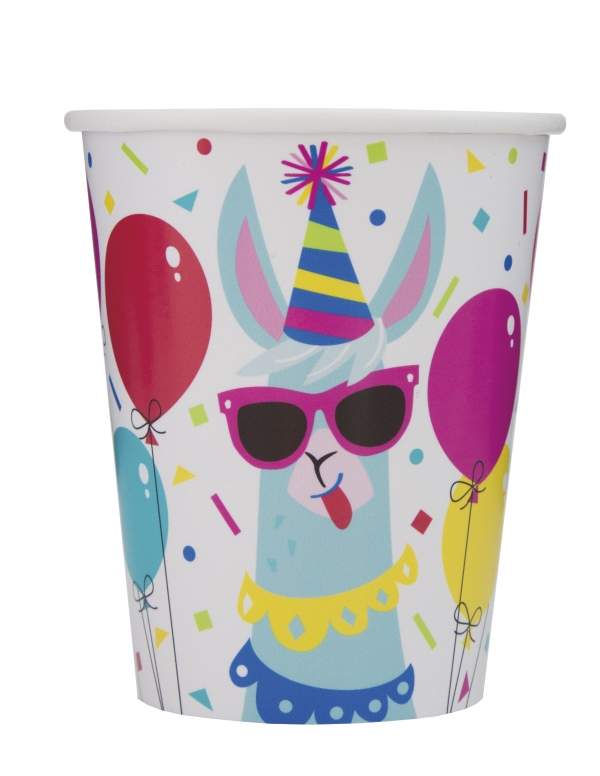 HappyKuchen.de Pack décoration d'anniversaire Lama cool et festif (adolescent, adulte) - 5