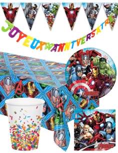 HappyKuchen.de Pack décoration d'anniversaire Hulk Marvel super-héro - 1