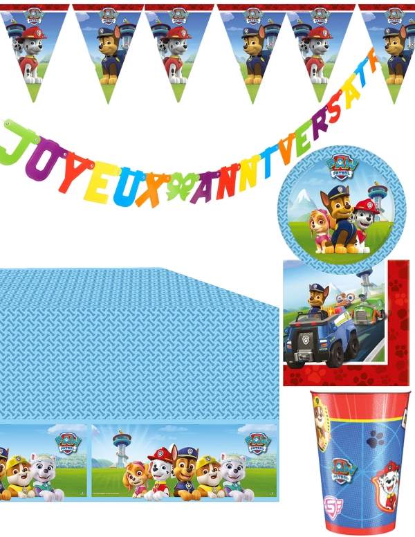 HappyKuchen.de Pack décoration d'anniversaire Pat patrouille - 1