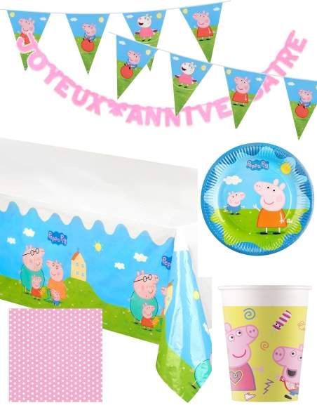 HappyKuchen.de Peppa Pig Geburtstagsdekorationspaket - 1