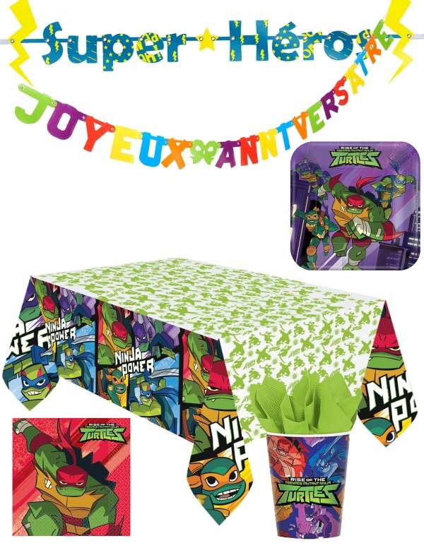 HappyKuchen.de Pack décoration d'anniversaire Tortue Ninja - 1