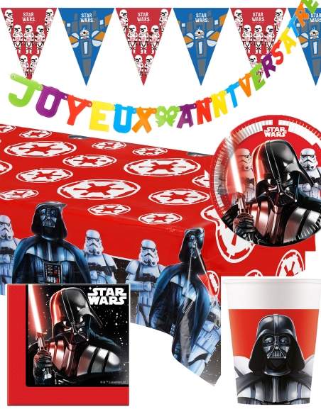 HappyKuchen.de Pack décoration d'anniversaire Star Wars Dark Vador - 1