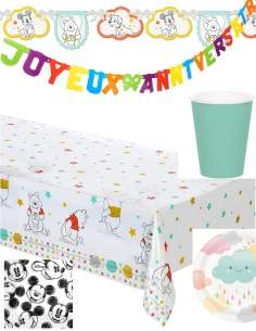 HappyKuchen.de Pack décoration d'anniversaire Winnie l'ourson Disney - 1