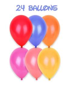 HappyKuchen.de 24 Ballons d'anniversaire multicolor - 1