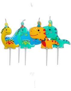 HappyKuchen.de 5 Dinosaurierkerzen - 1
