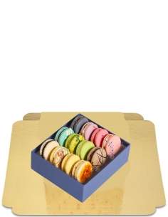  Boite de 12 macarons vegan, bio décorés vegan, sans gluten adapté coéliaques avec 50% moins de sucre - 62