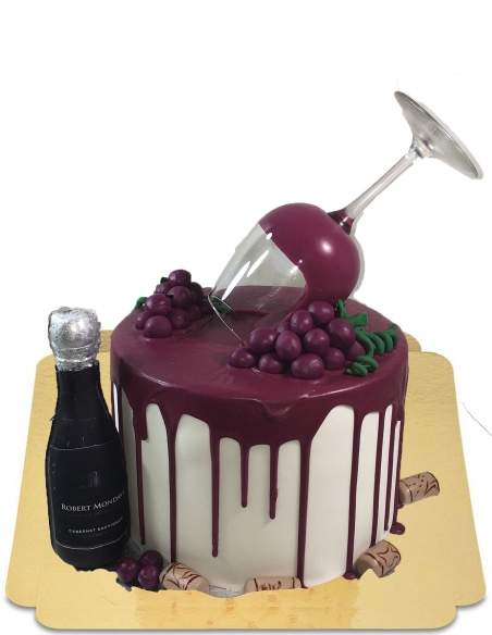 HappyKuchen.de Drip cake verre de vin renversé vegan, sans gluten - 157