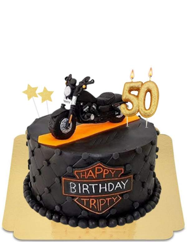  Schwarzer Harley Davidson Motorradkuchen mit veganem Zucker Minimotorrad, glutenfrei - 89