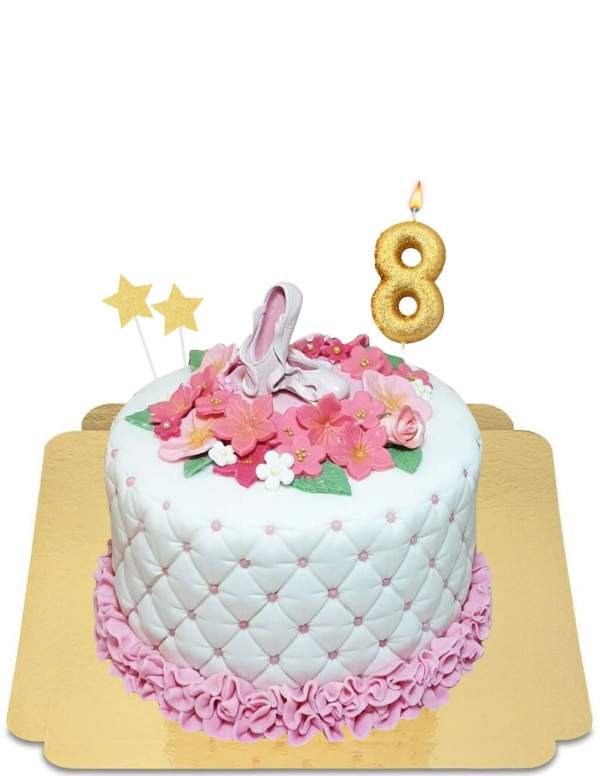  Veganer Ballerina-Kuchen mit Blumen-Steppung, glutenfrei - 98