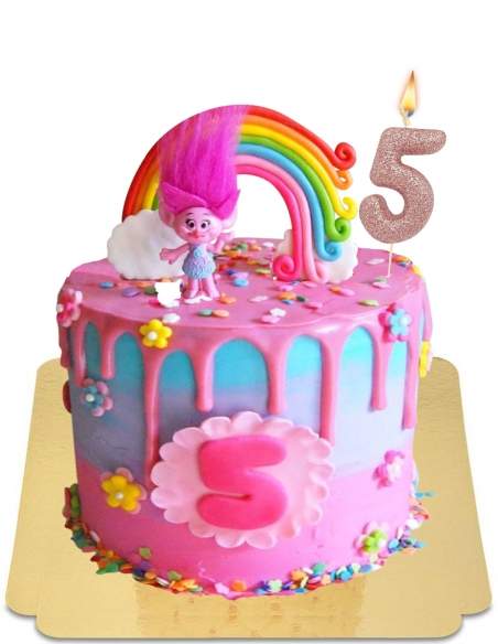 Drip Cake Trolle pink degraded blue vegan, glutenfrei - 13