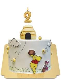 Winnie Puuh Kuchen mit Bienenstock in veganem Marzipan, glutenfrei - 62