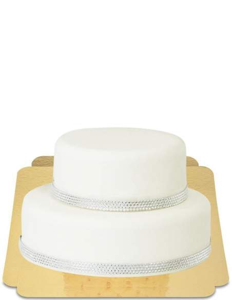  Vegane Hochzeitstorte mit Strassband, Glutenfrei - 1