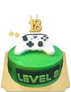 Veganer Xbox Gamer Cake mit weißem Griff, glutenfrei - 269