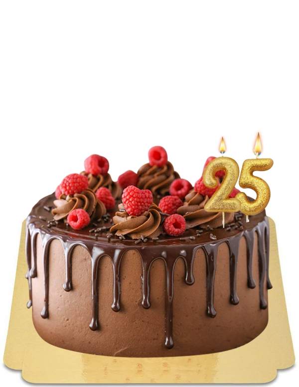  Schoko-Drip Cake dekoriert mit frischen Himbeeren und veganen Schoko-Baisers, glutenfrei - 266