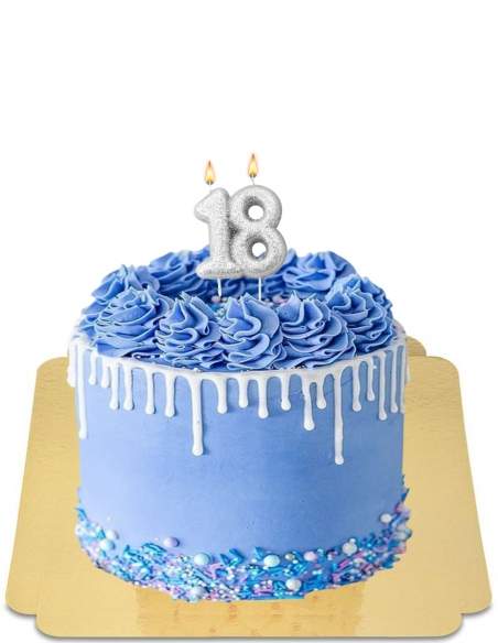  Glutenfreier blauer veganer Baiserkuchen mit Drip-Effekt - 13