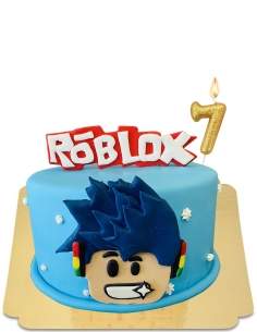  Lustiger veganer blauhaariger Roblox-Kuchen, glutenfrei - 272