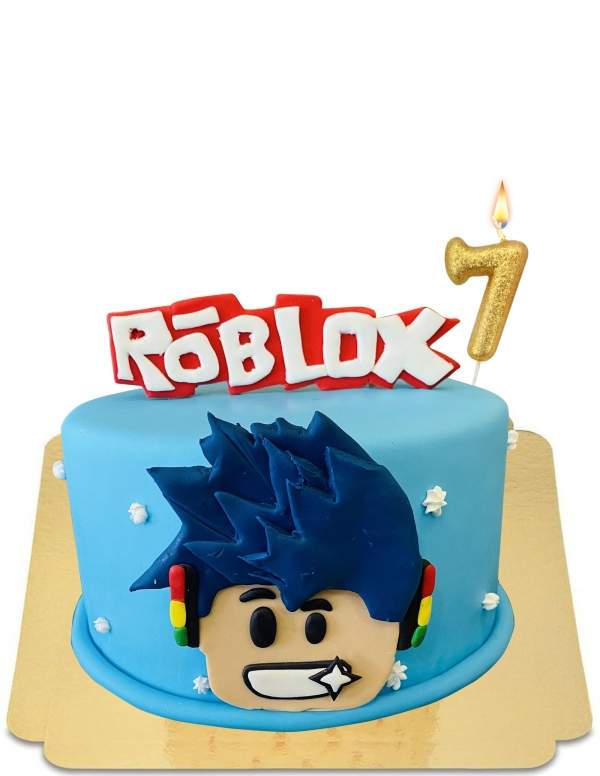  Lustiger veganer blauhaariger Roblox-Kuchen, glutenfrei - 272