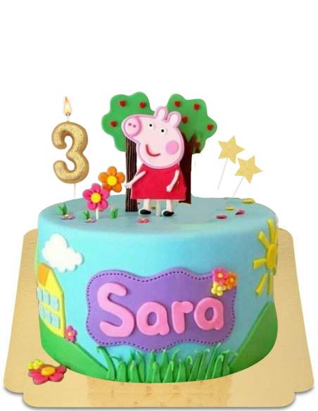 HappyKuchen.de Peppa Pig and Friends Veganer Kuchen, Glutenfrei - 159