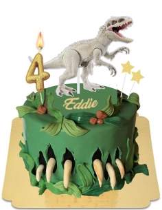 Veganer, biologischer und glutenfreier 3D-Dinosaurierkuchen - 45
