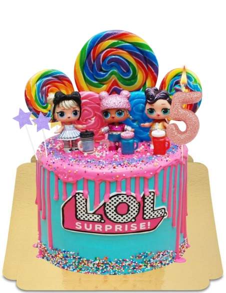 LOL Überraschungs-Tropfkuchen mit Figuren und veganen Lutschern, glutenfrei - 1