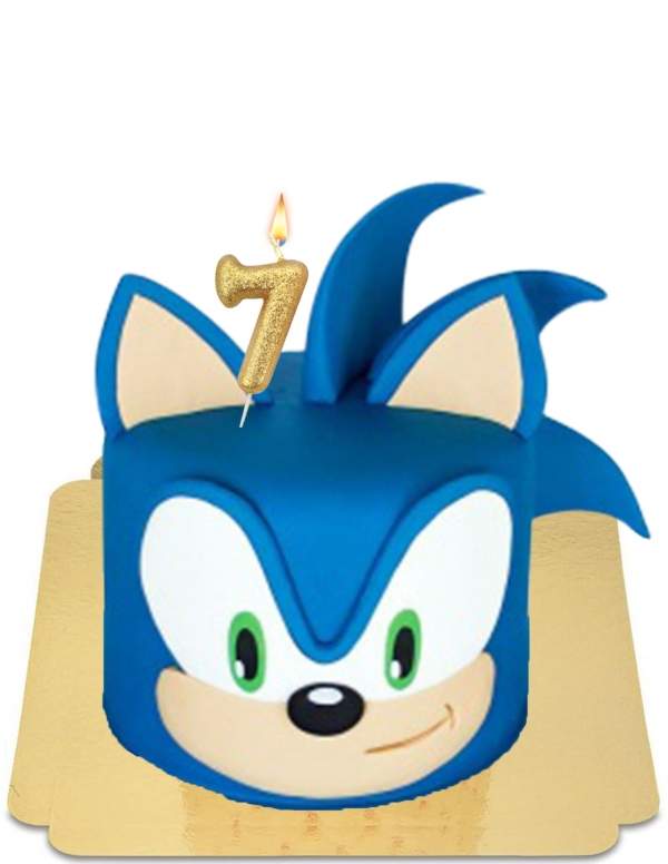 HappyKuchen.de Gâteau Sonic boom tête géante vegan, sans gluten - 30