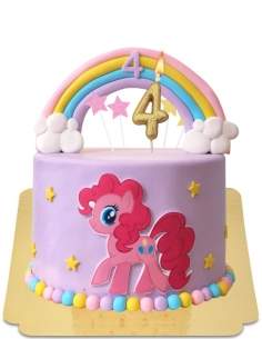 HappyKuchen.de Gâteau Mon petit poney à arc-en-ciel vegan, sans gluten - 133