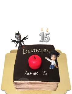  Death Note L und Ryûk-Kuchen in veganem Marzipan, glutenfrei - 7