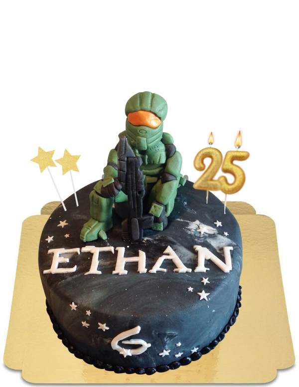  Halo Gamer veganer Kuchen, glutenfrei - 214