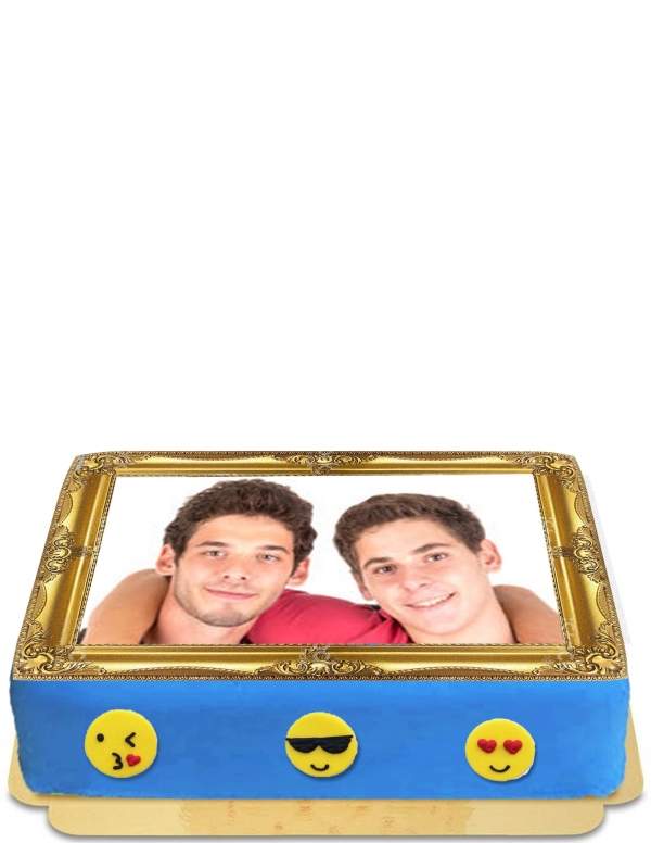  Cooler Emoji Fotokuchen in veganem und glutenfreiem Marzipan - 1