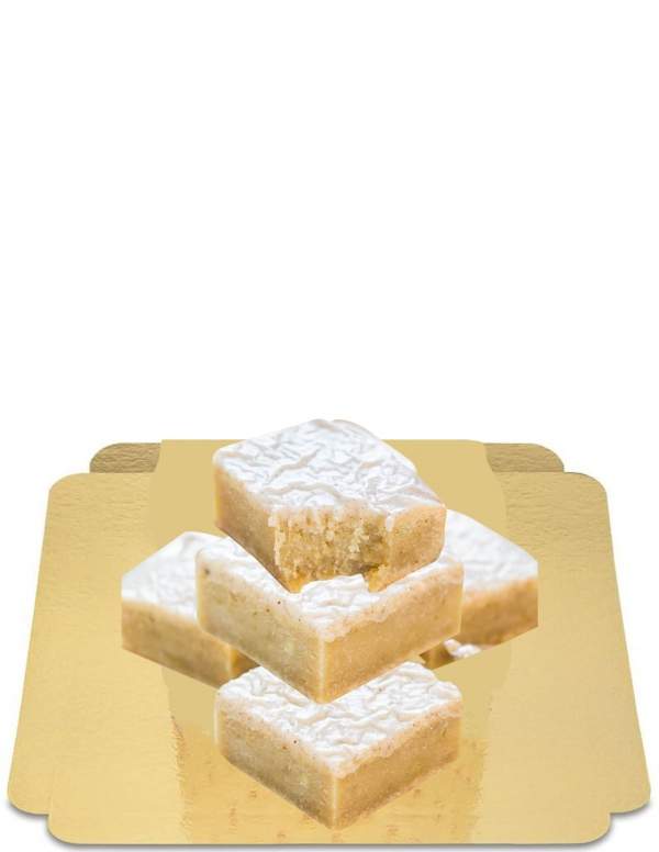  4 Bananenquadrate und veganer "Fudgy" Zuckerguss, glutenfrei ohne Zucker mit niedrigem glykämischen Index für Diabetiker und - 