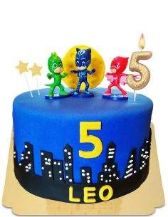 HappyKuchen.de Gâteau Pyjamasque PJ Masks vegan, bio et sans gluten - 52