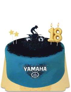 HappyKuchen.de Veganer, biologischer und glutenfreier Yamaha Motocross Kuchen - 210