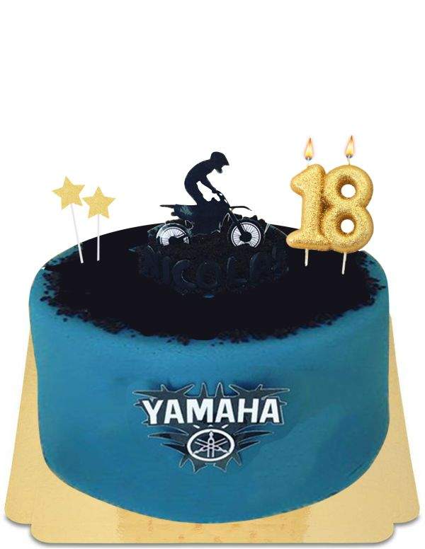 HappyKuchen.de Veganer, biologischer und glutenfreier Yamaha Motocross Kuchen - 210