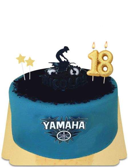 HappyKuchen.de Gâteau Yamaha Motocross vegan, bio et sans gluten - 210