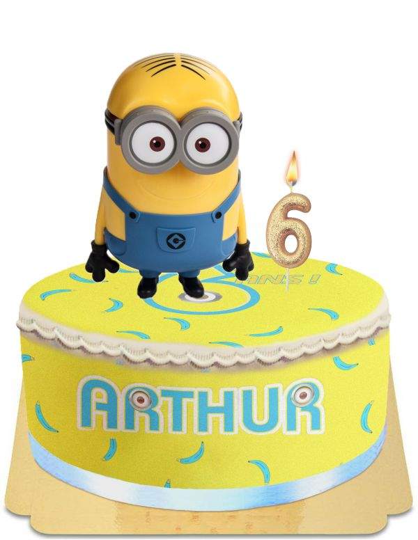 HappyKuchen.de Minions Riesenkopf Sparschwein Kuchen ohne Ei, vegetarisch und glutenfrei - 52